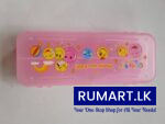 Pink Plastic Double Side Open Pencil Box