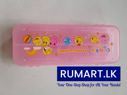 Pink Plastic Double Side Open Pencil Box