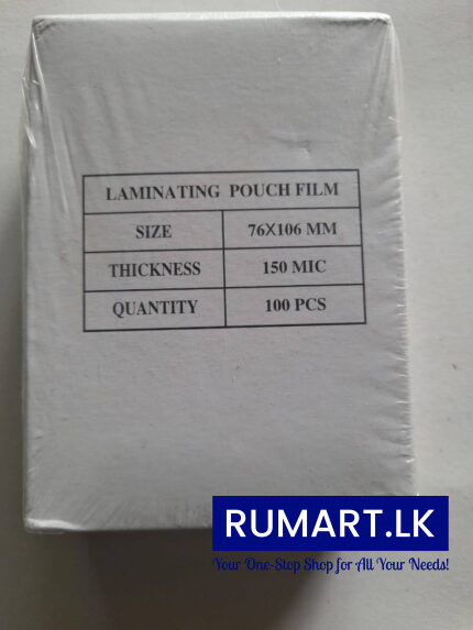 Laminating Pouch Film 76 x 106mm - 150MIC