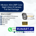 Hikvision Outdoor Full Color 40m Night vision Cameras Full Package - 8 Cameras